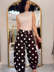 BROWN/BEIGE  PANT BALLOON