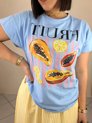 PAPAYA BLUE  TSHIRT