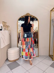 FALDA COLOMBIANA PARCHOS Y DENIM