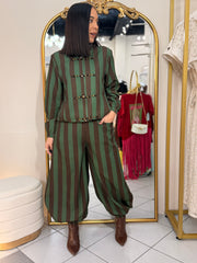 IVONE" OLIVE/BROWN  SET