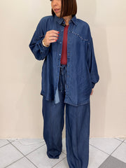 DAYANA DARK DENIM SET DOS PIEZSA