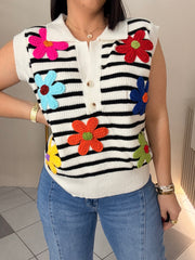 FLORY SWEATER  WHITE