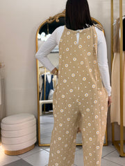 DAISY” TAUPE JUMPSUIT