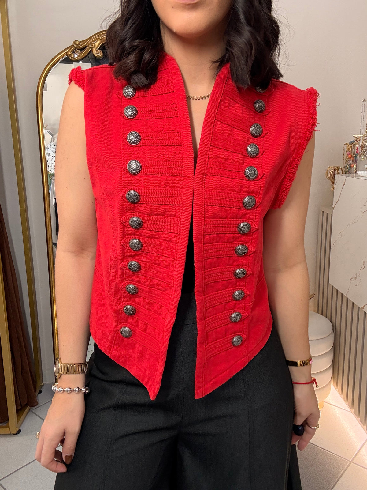 NAPOLEÓN RED DENIM VEST