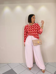 CARLA” SWEATER  RED