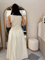 SACHA" BEIGE DRESS