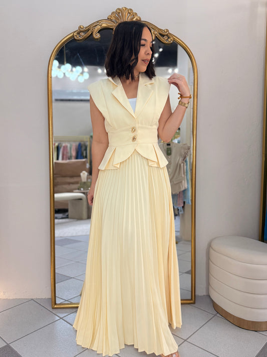 BEIGE ELEGANTE SET DOS PIEZAS