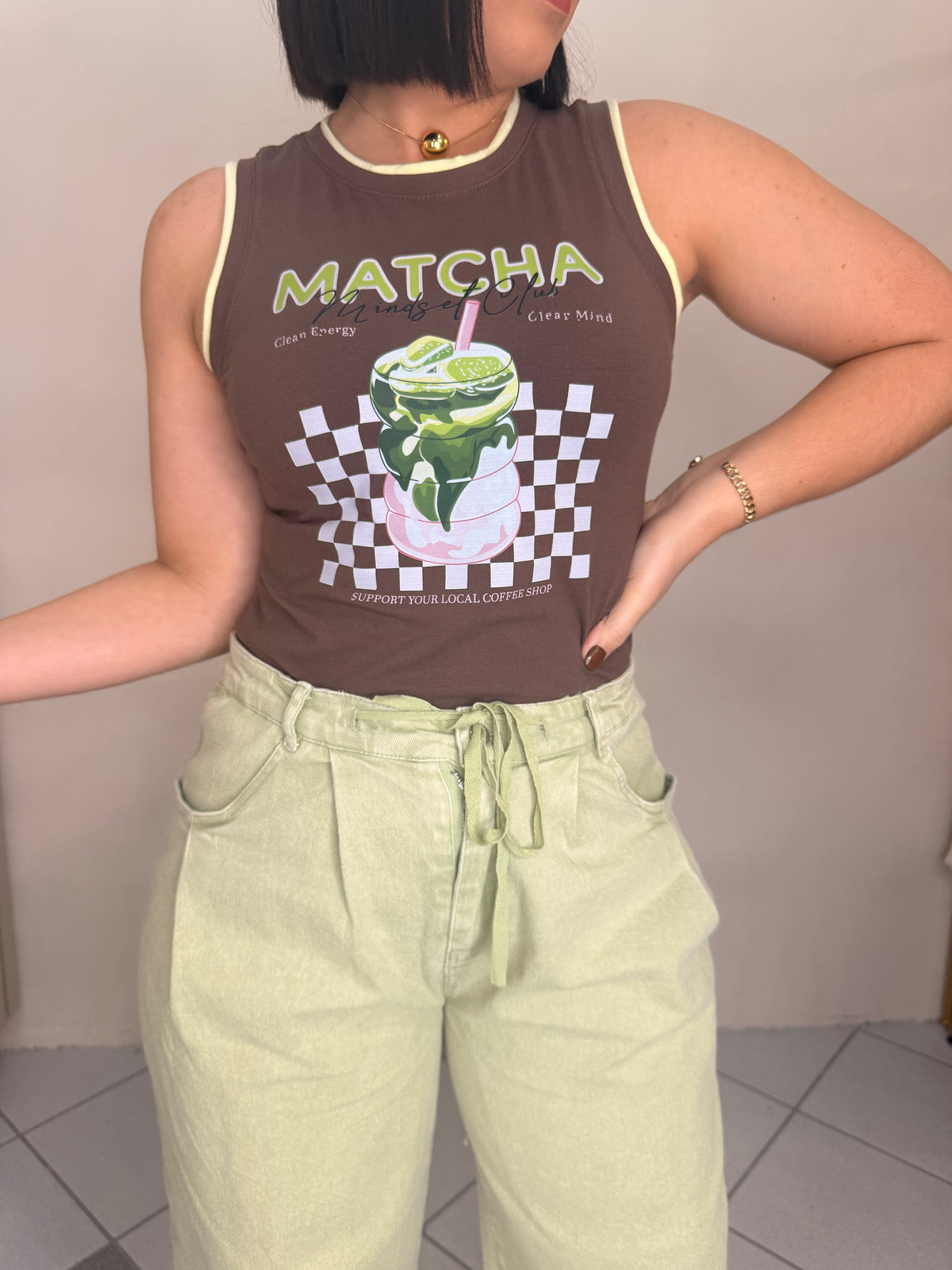 MATCHA BROWN TSHIRT