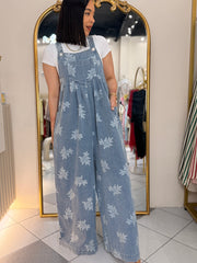 DENIM JUMPSUIT OVERSIZE FLOR
