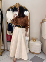 FALDA ELEGANTE CREMA