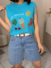 BLUE TOP SUMMER VIBE
