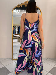 TROPICAL JUMPSUIT NAVY