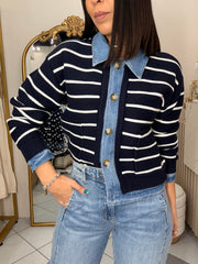 LENY” NAVY SWEATER