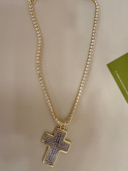 COLLAR CRUZ GOLD/SILVER