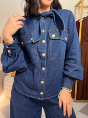 KARELIS” DENIM TOP