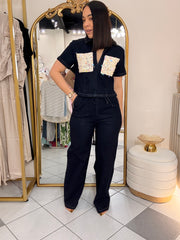 WALESKA"  DENIM DARK SET DOS PIEZAS