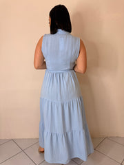 FABIANA BABYBLUE MIDI DRESS