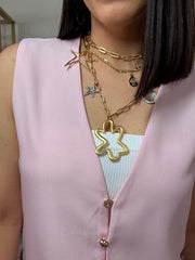 ITALIANOS ” COLLAR FLOR y ESTRELLA