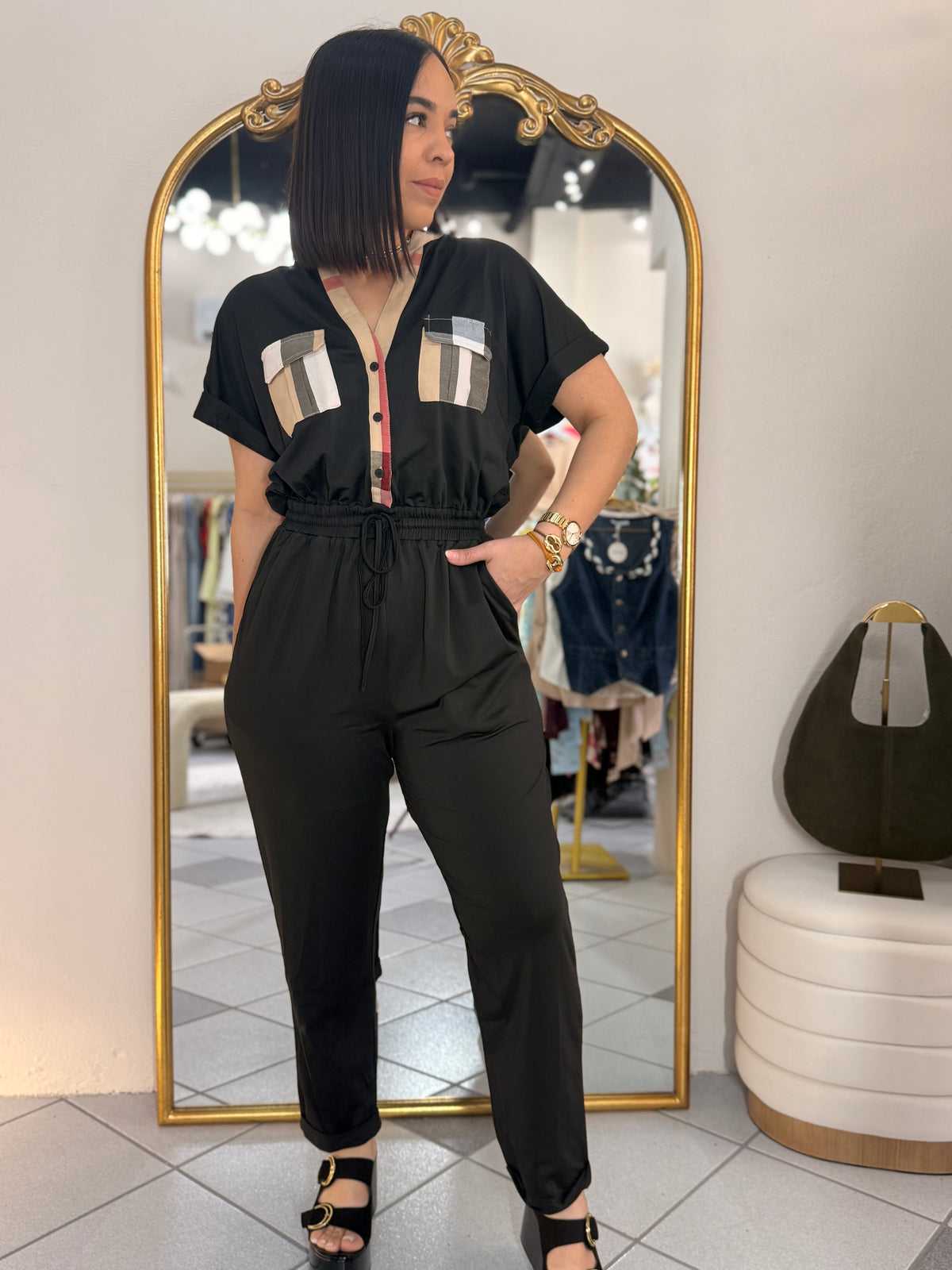 ARENA BLACK JUMPSUIT
