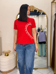 UN DIA A LA VEZ DE LA MANO DE DIOS TSHIRT ROJA