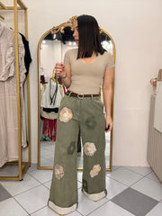 LORENA”  OLIVO FLOR  PANTALÓN