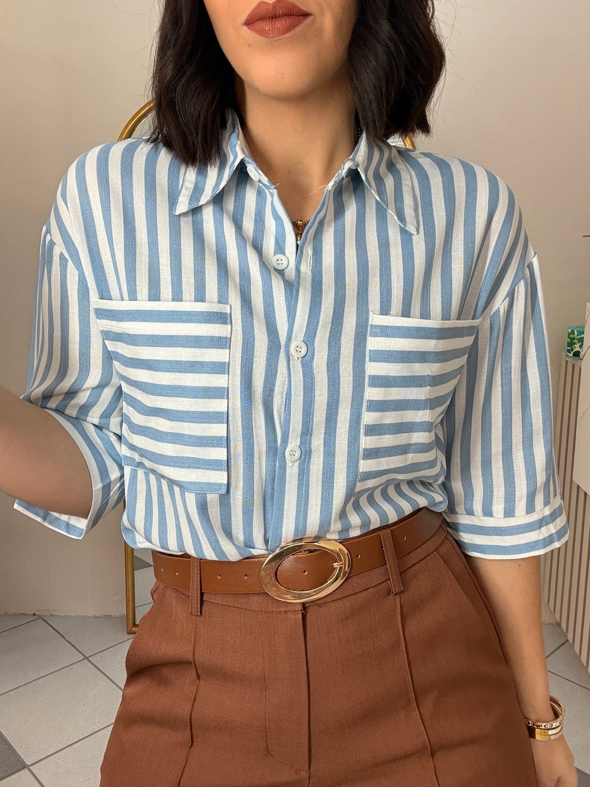 KAROLINE BLUE  TOP LINEA