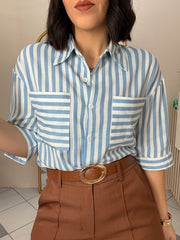 KAROLINE BLUE  TOP LINEA