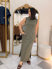 KEILA" OLIVE  TSHIRT DRESS