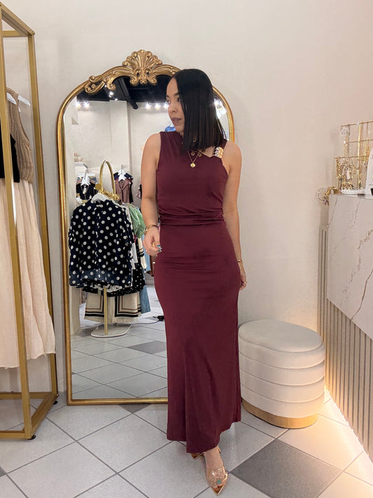 PATRICIA¨BURGUNDY  DRESS