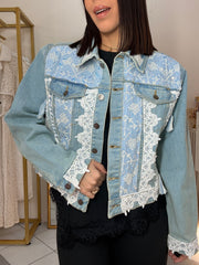 ANAISA" DENIM LACE JACKET