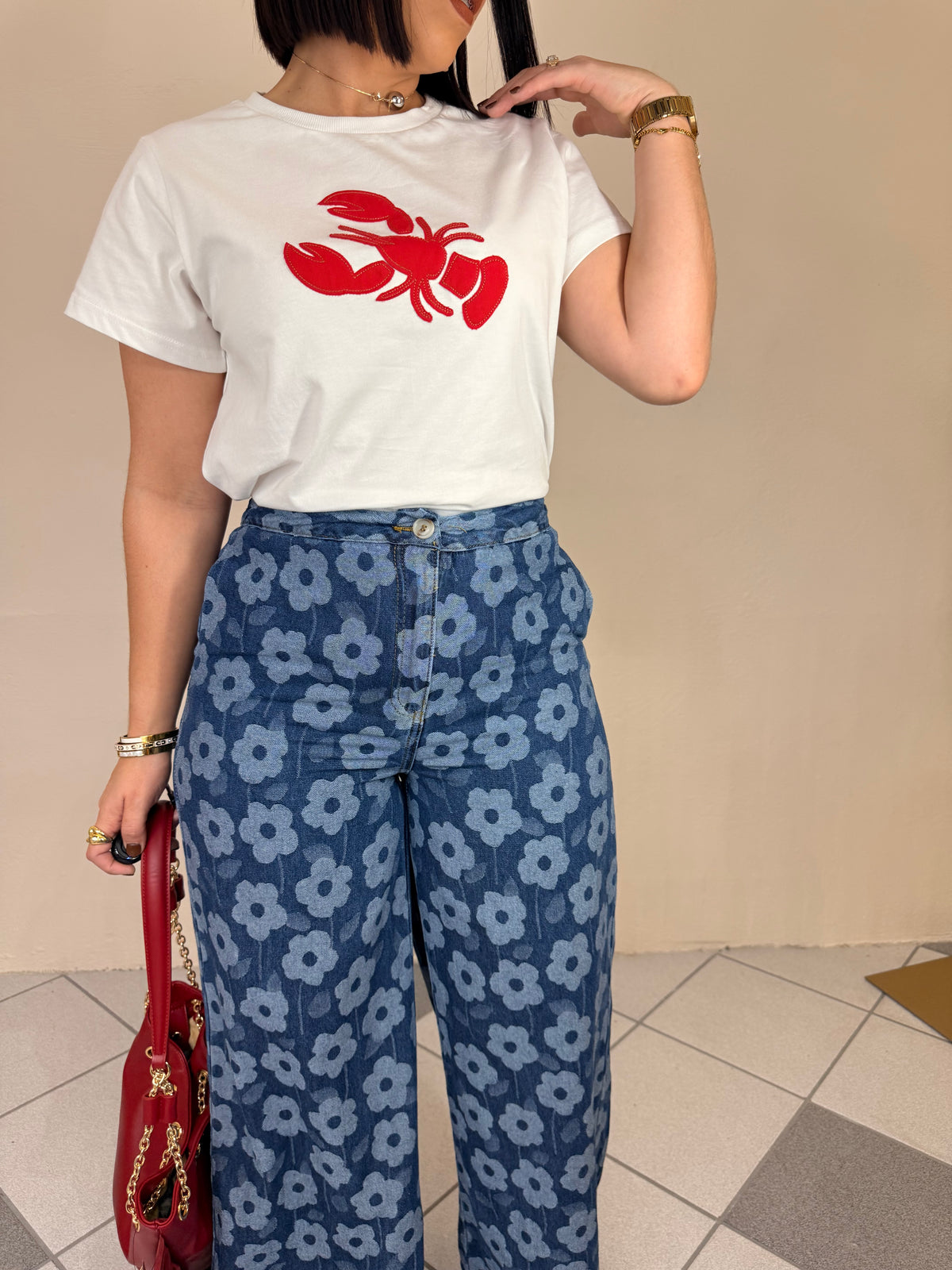 LOBSTER WHITE TSHIRT