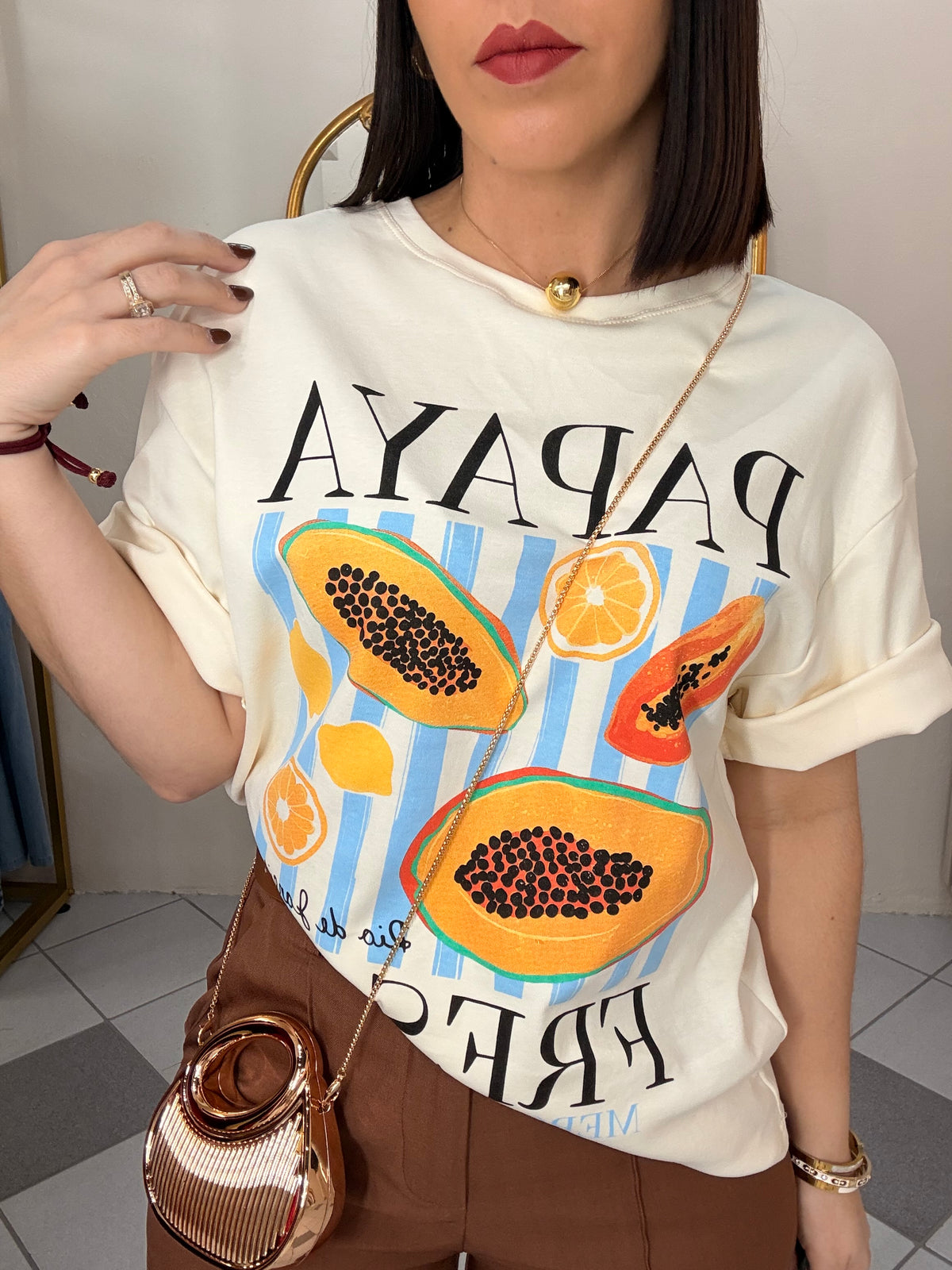 BLUE  PAPAYA TSHIRT