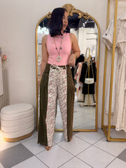 PAMELA" FLORAY OLIVE/PINK   PANTALÓN