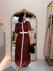 BURGUNDY ELEGANTE DRESS
