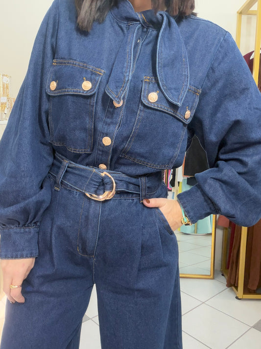KARELIS” DENIM TOP