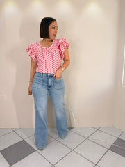 PINK/RED  HEART TOP