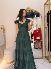 PAULA" HUNTER GREEN DRESS