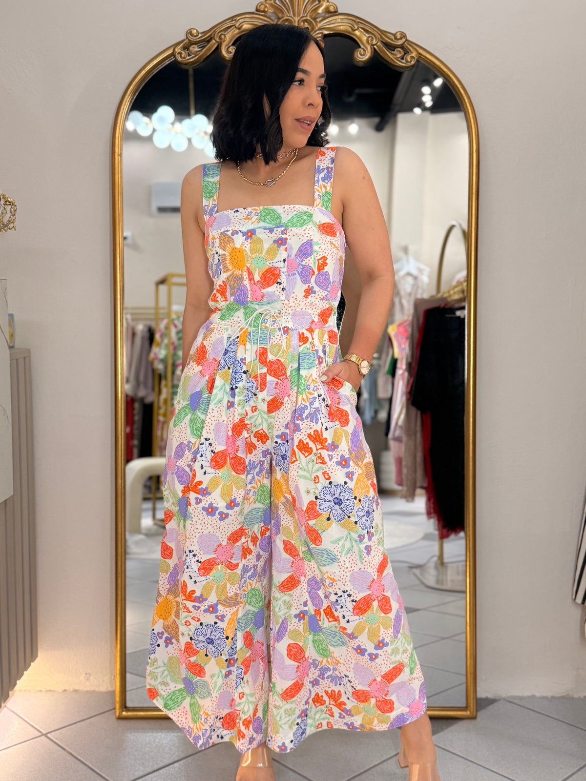 FASHION FLORAL  JUMPSUIT