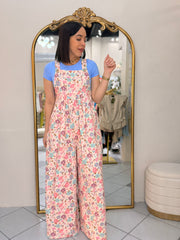 PINK JUMPSUIT FLOR  OVERSIZED NEW COLOR