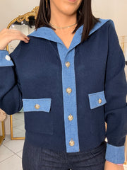 MICHELLE” NAVY SWEATER