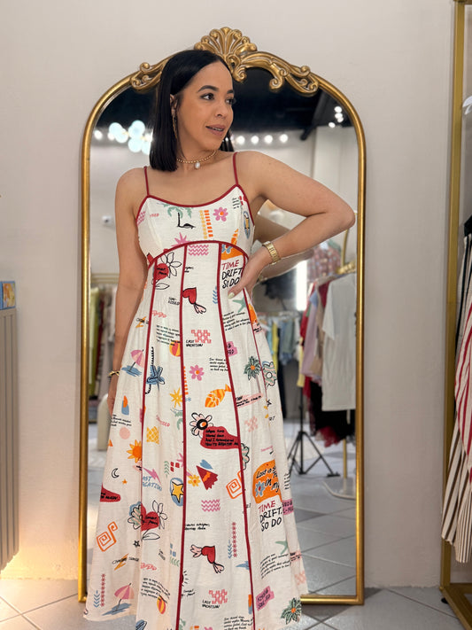 AVANNA”  RED VACACION  DRESS