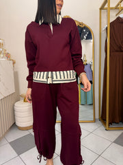 KIRIA" SET BURGUNDY
