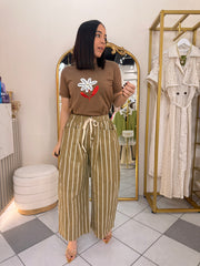 FLOR SOY VICTORIOSA " TSHIRT BROWN