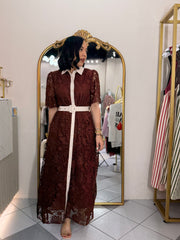 BURGUNDY ELEGANTE DRESS