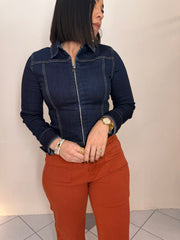 DENIM SWEATER TOP