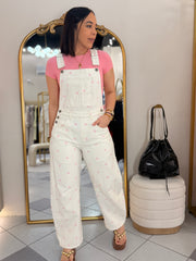 KEILY PINK POLKA DOT JUMPSUIT