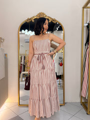 TRIANA" ROSE STRIPE DRESS