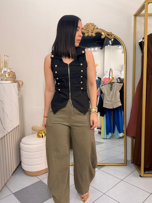 BLACK NAPOLEÓN TOP