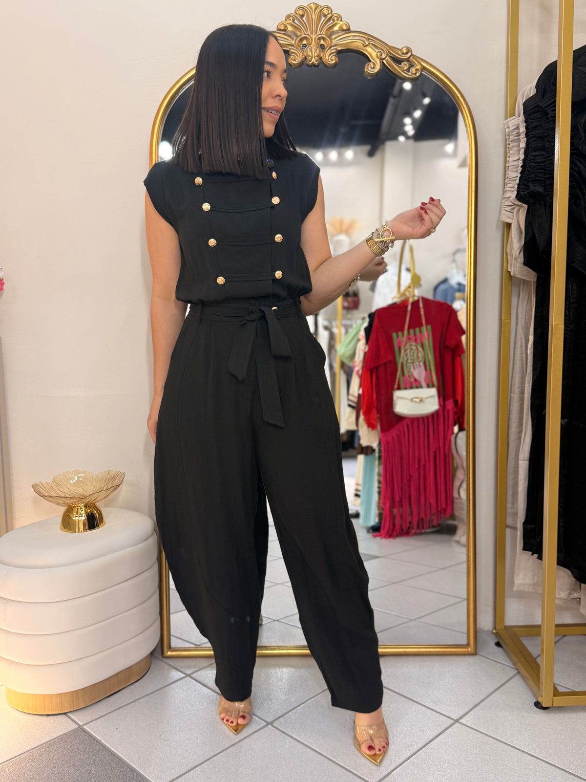 BLACK NAPOLEON JUMPSUIT