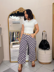 VIOLETA/BLANCO  POLKA DOT BARREL